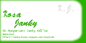 kosa janky business card